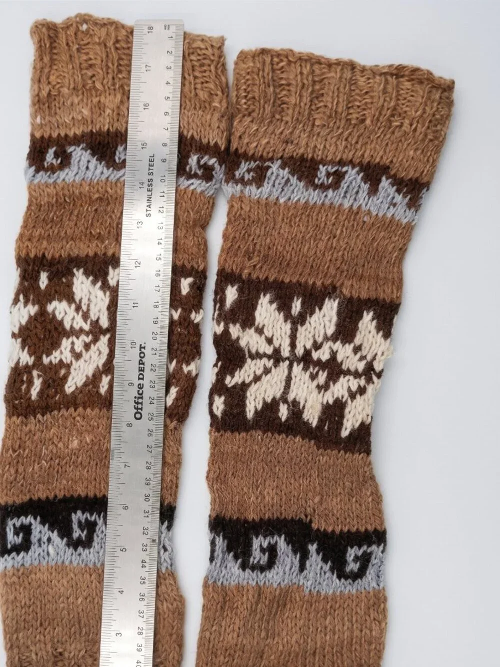 Hand-knitted Alpaca Wool Booties and Leg Warmers
